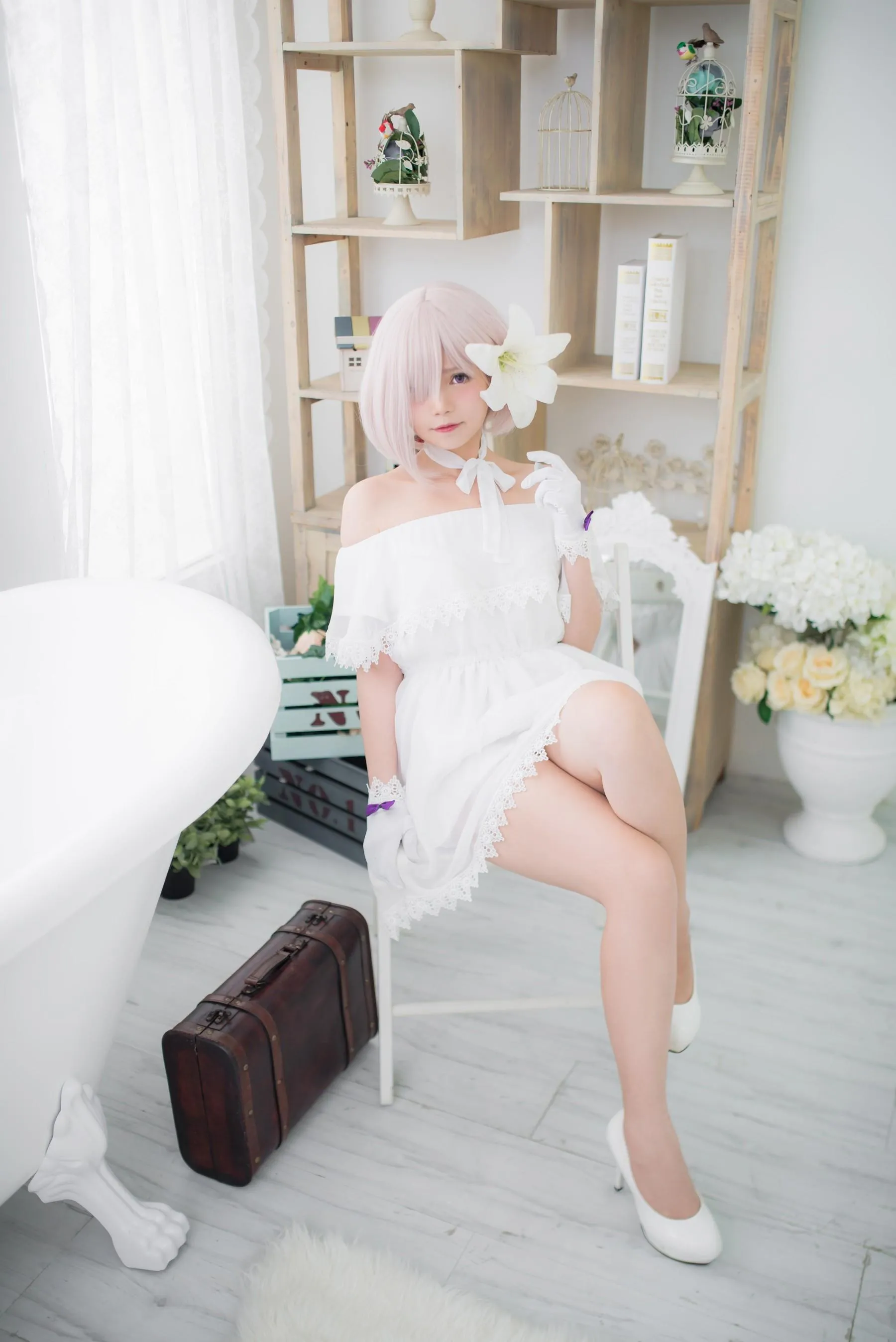 Miu只 – NO.05 Mashu White Dress [27P]插图